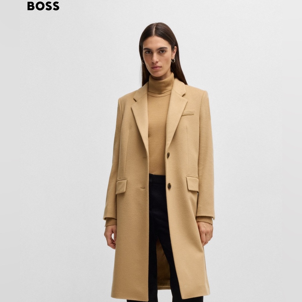 SLIM-FIT COAT IN WOOL AND CASHMERE